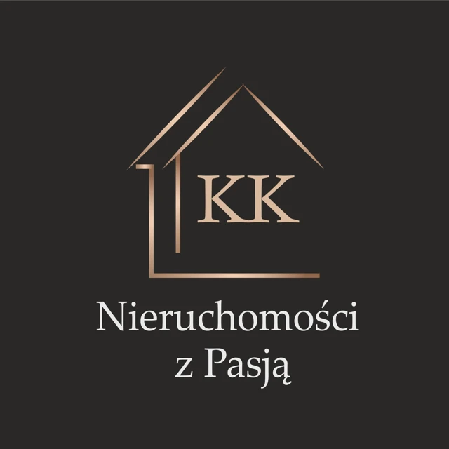 Logo Nieruchomości z Pasją - domek z monogramem KK